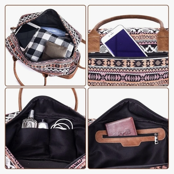 Weekender Bag Aztec Print - Picture 11 of 11